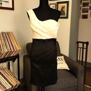 Black & White One Shoulder Dress Juniors 0